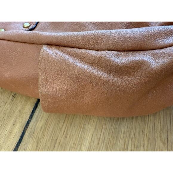 Elliott Lucca Braided Leather Cognac Brown‎ SABINE Shoulder Bag - Picture 7 of 9